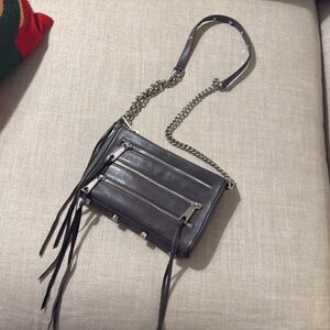 Rebecca Minkoff Gray Zipper Bag Silver